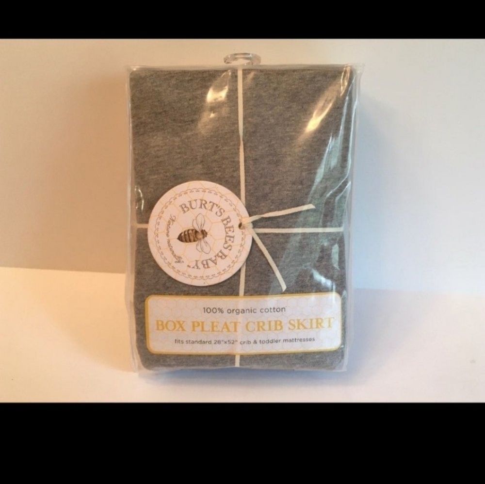 Burt's Bees Baby Gray Crib Skirt